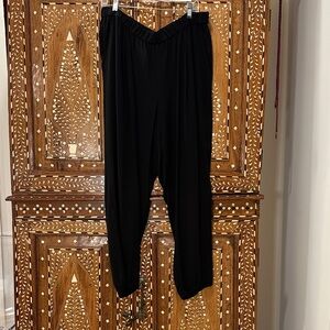 Eileen Fisher Silk Black Jogger Pants